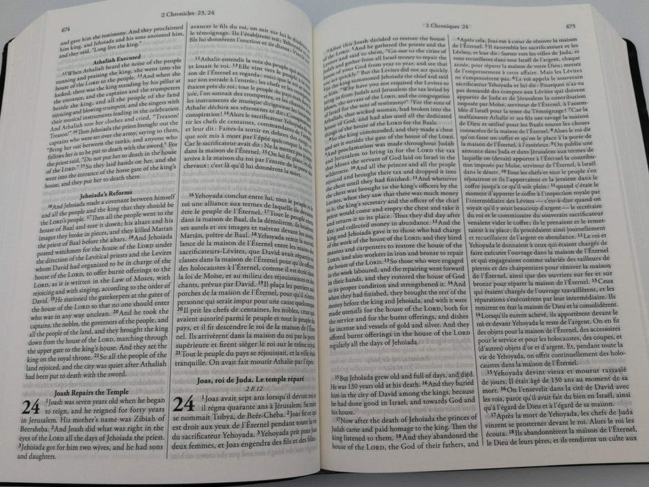 Bible bilingue anglais (français ESV / Colombe)