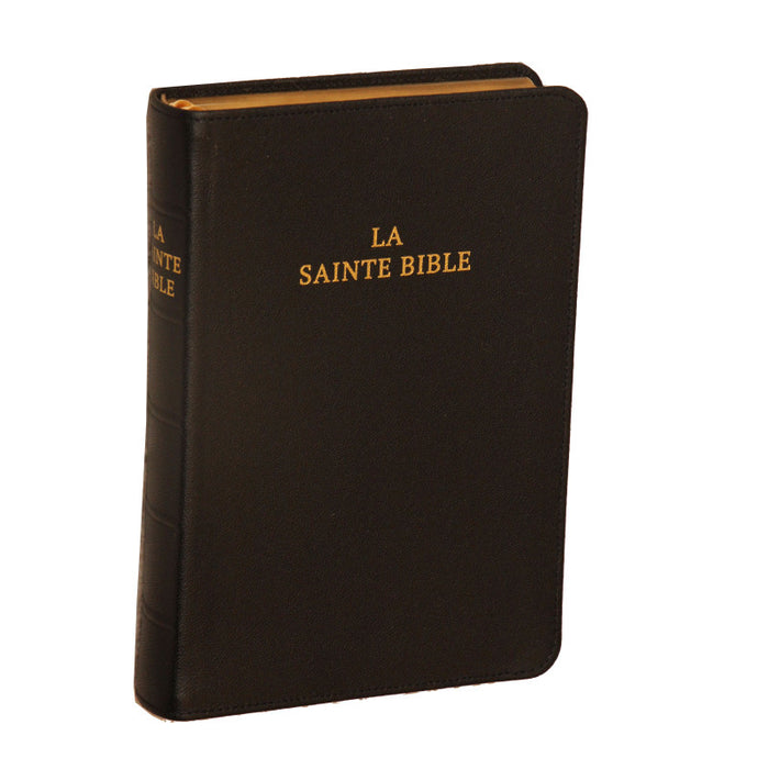 Bible Darby cuir - format moyen (Cuir noir, sans rebord, tranche dorée)