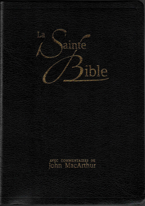Bible d'étude Segond NEG MacArthur (couverture souple, fibrocuir, tranche or)