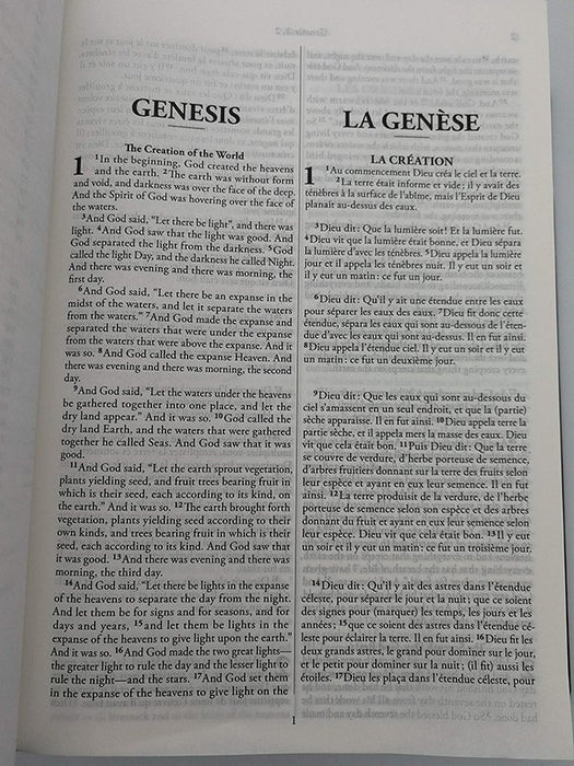 Bible bilingue anglais (français ESV / Colombe)
