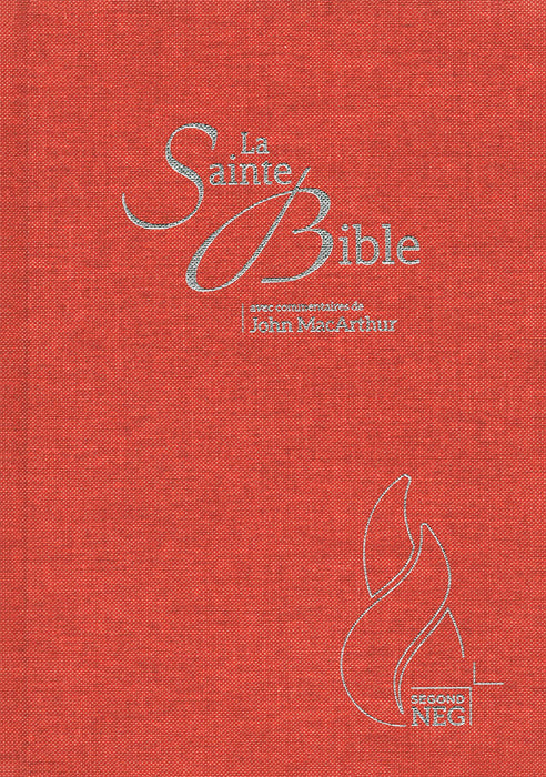 Bible d'étude NEG MacArthur souple toile rouge