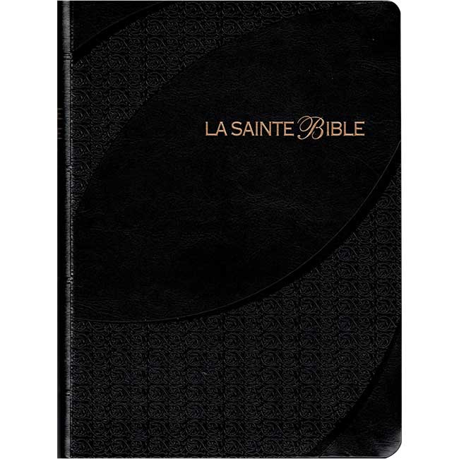 La Sainte Bible - Louis Segond 1910 (Moyen Caractère - Noir avec Onglet - Parole de Jésus en Rouge)