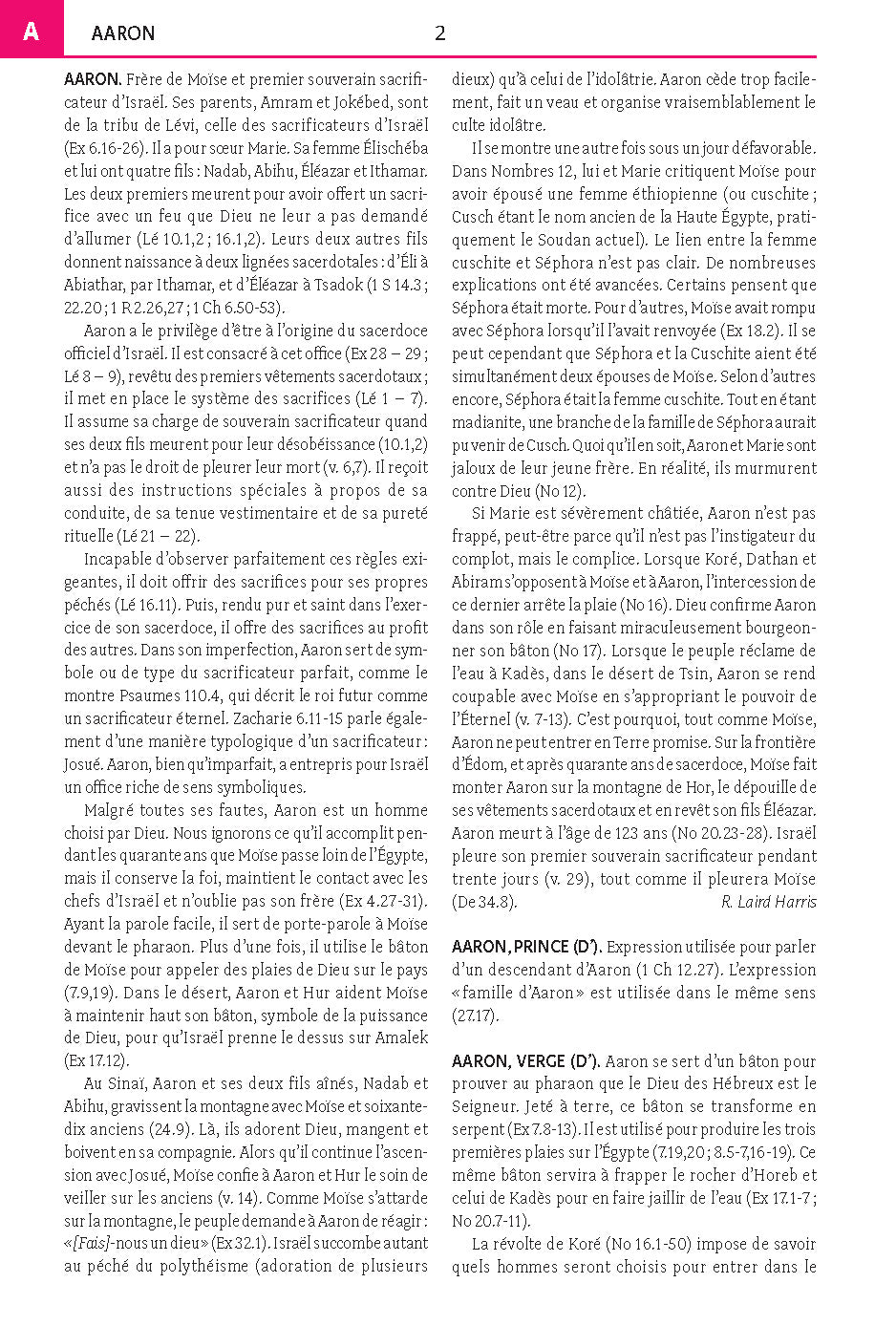 Page du Dictionnaire biblique illustré Impact