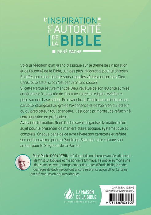 L'inspiration et l'autorité de la Bible