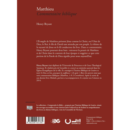 Matthieu Commentaire biblique