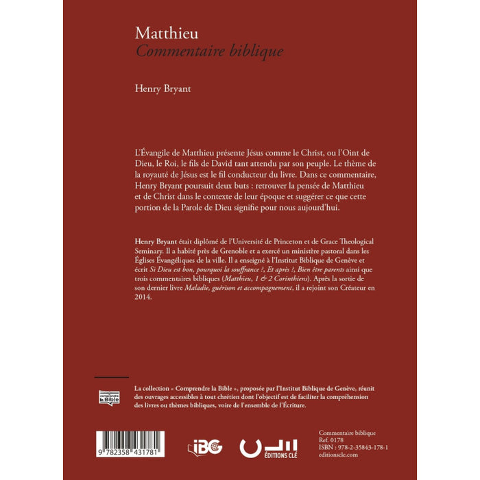 Matthieu Commentaire biblique