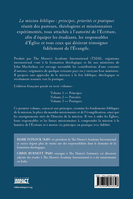 La mission biblique – volume 1