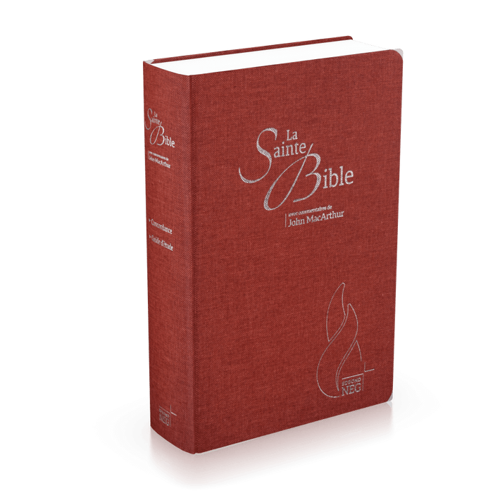 Bible d'étude NEG MacArthur souple toile rouge