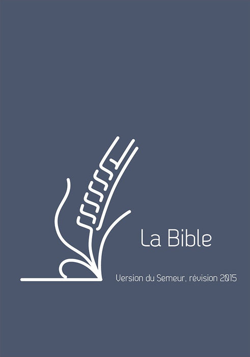 Bible du Semeur 2015 - lin bleu, tranche blanche