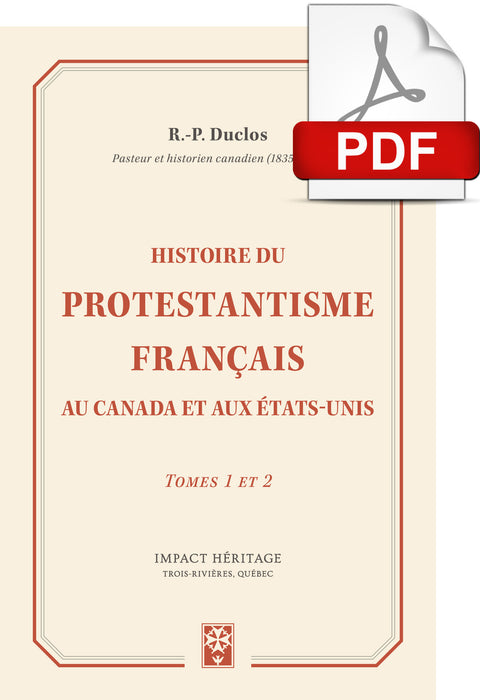 <transcy>History of French Protestantism in Canada and the United States Volumes 1 and 2 (PDF) (Histoire du protestantisme français au Canada et aux États-Unis Tomes 1 et 2 (PDF))</transcy>