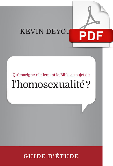 <transcy>What Does the Bible Really Teach About Homosexuality? (Study guide) (Qu'enseigne réellement la Bible au sujet de l'homosexualité? (Guide d'étude))</transcy>