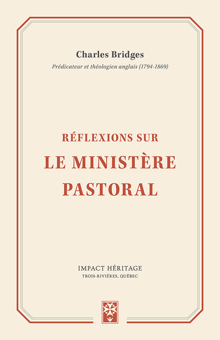 <transcy>Reflections on pastoral ministry (Réflexions sur le ministère pastoral)</transcy>