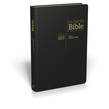 <transcy>Bible NEG very large print fibro tabs (Bible NEG très gros caractères fibro onglets) </transcy>