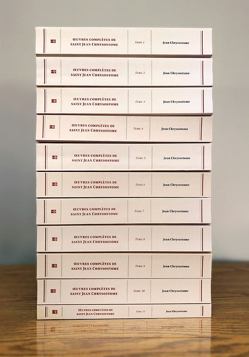 <transcy>Complete works of Saint John Chrysostom (11 volumes) (Oeuvres complètes de Saint Jean Chrysostome (11 Tomes))</transcy>